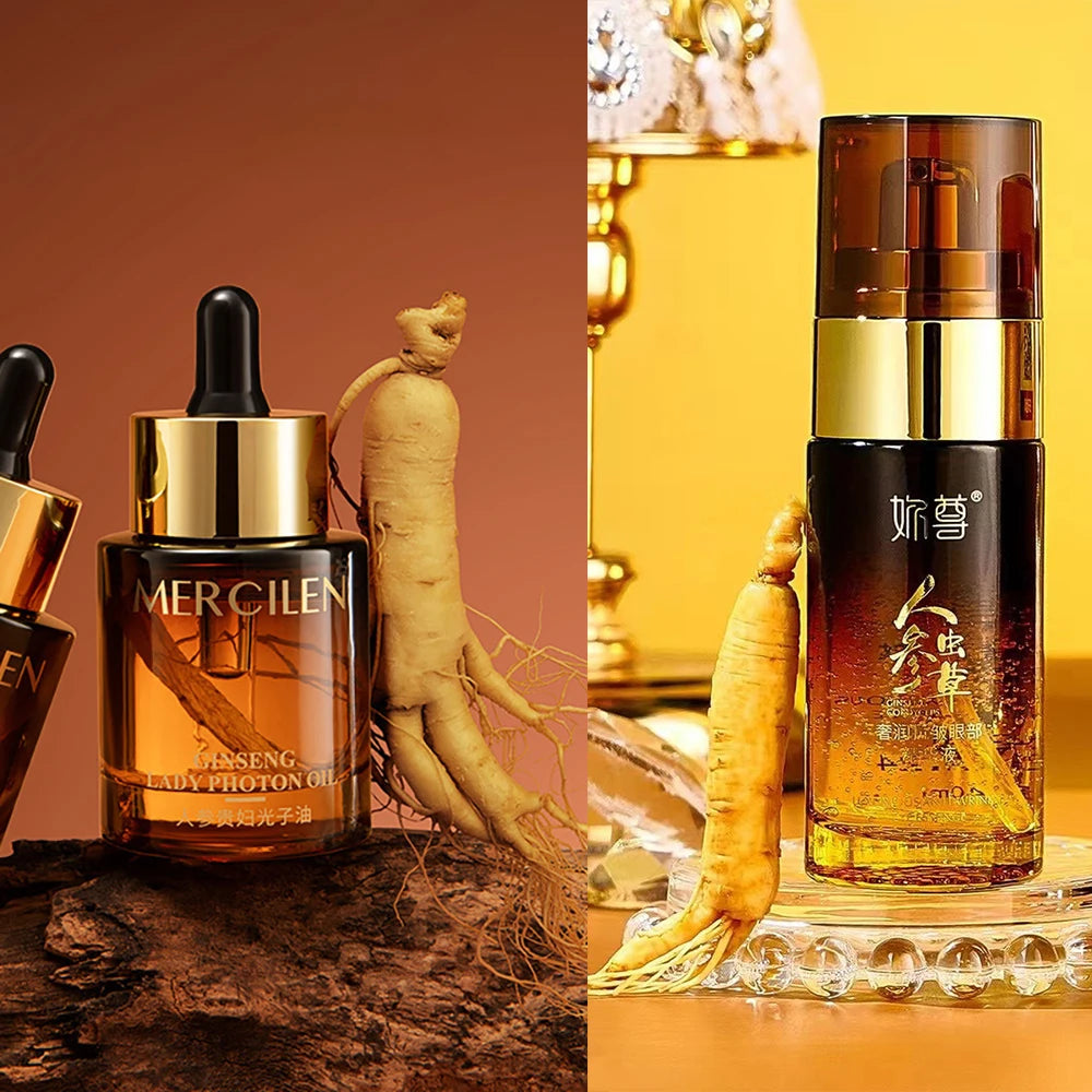 MERCILEN — Ginseng Photon Essence Oil — Serum application on face
