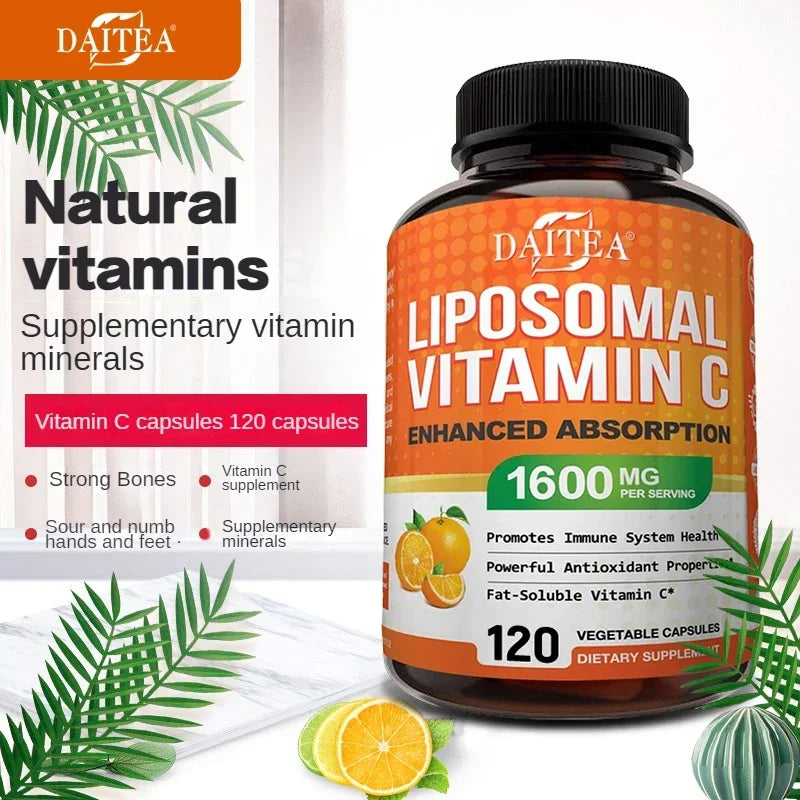 DAITEA Liposomal Vitamin C 1600mg — liposomal vitamin C — product box packaging