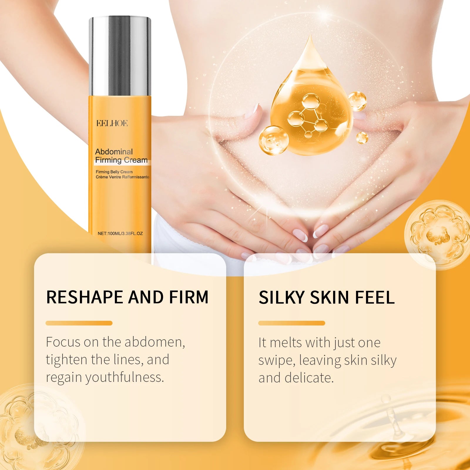 EELHOE — Body Firming Serum — Oil serum texture on hand