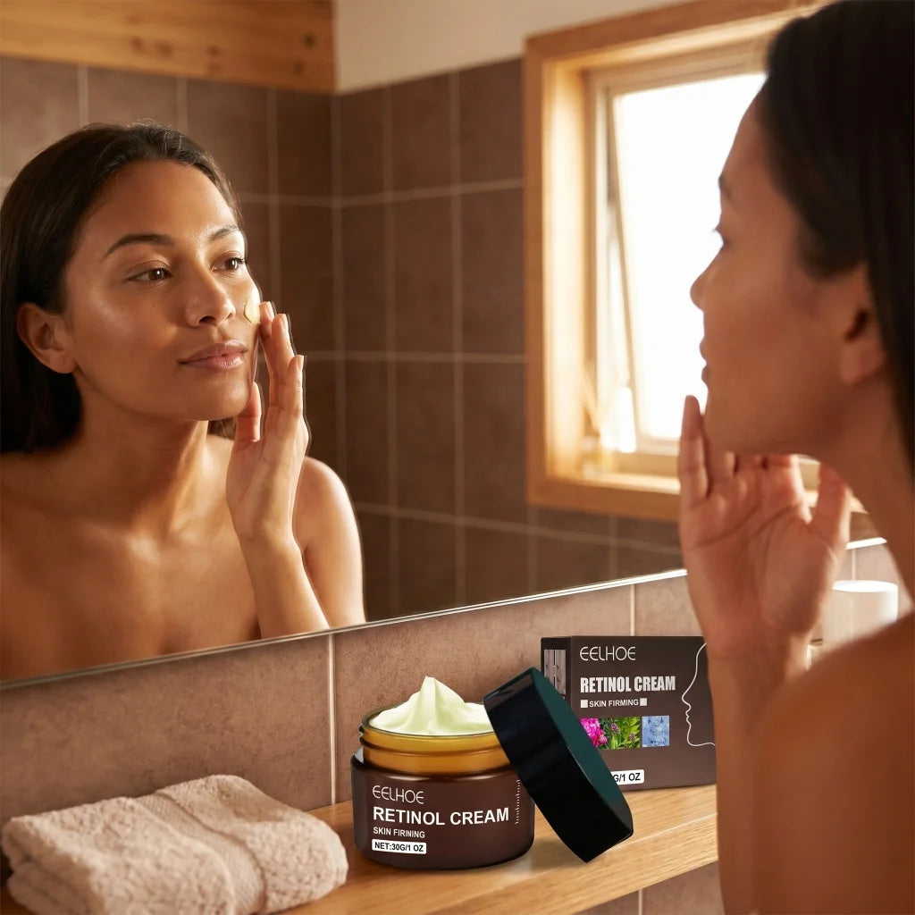 EELHOE — Retinol VC Peptide Cream — Jar opened showing cream texture
