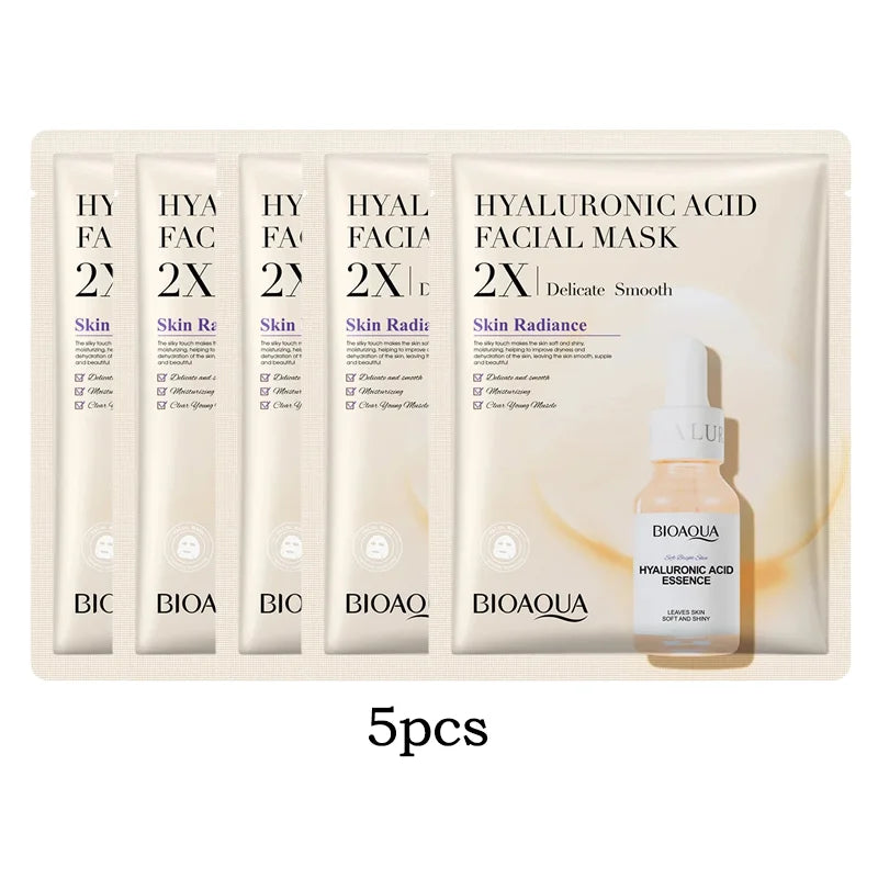 Facial sheet mask packet with botanical and brightening ingredients