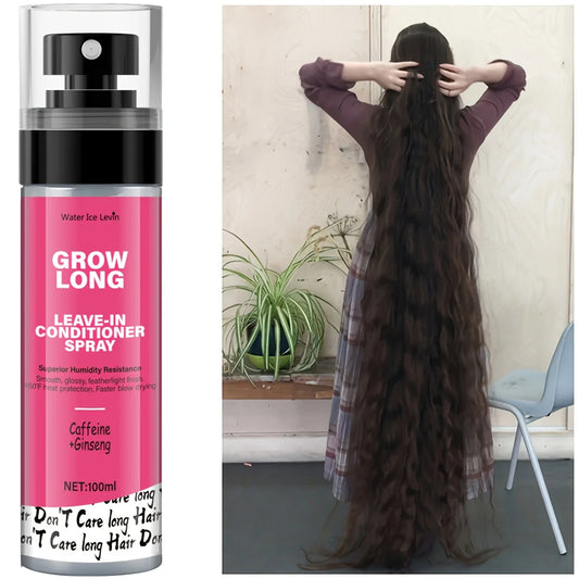 Leave-in hair spray bottle with biotin and vitamin E
