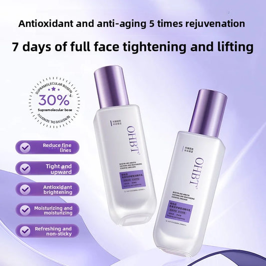 Brightening face serum with pro-xylane and arbutin in a dropper bottle.