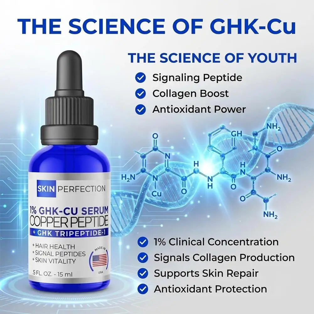 BARUBUT GHK-CU Copper Peptide Face & Hair Serum — GHK-CU copper peptide — product box and bottle