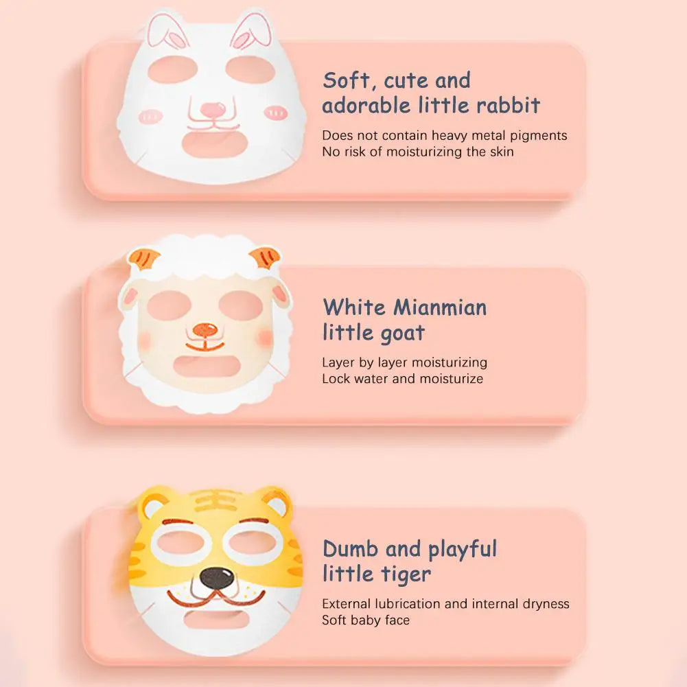 Cute animal cartoon kids moisturizing face mask