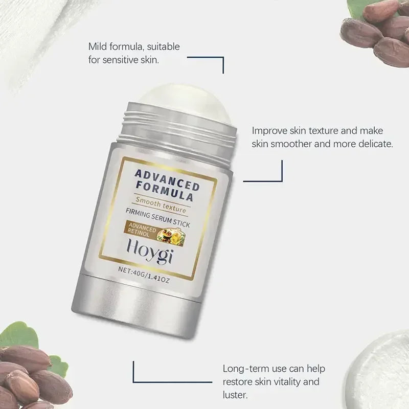 Facial serum stick for pore tightening and lifting with retinol and hyaluronic acid
