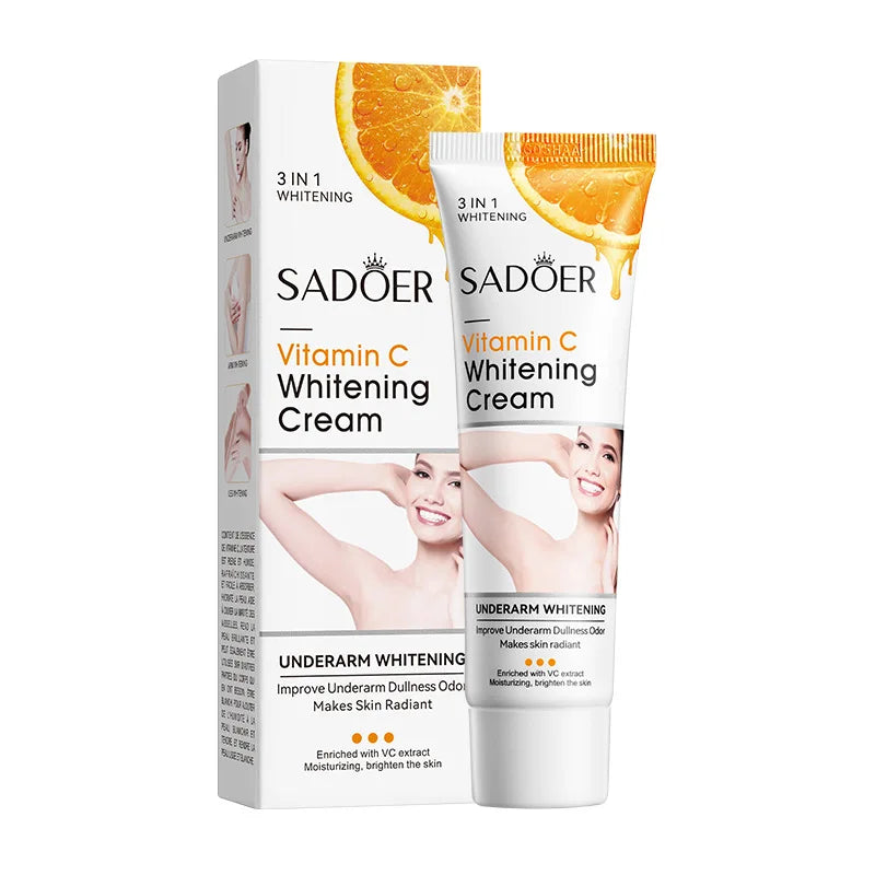 SADOER Vitamin C Nourishing Brightening Body Lotion — vitamin C — bottle and box side by side on white background