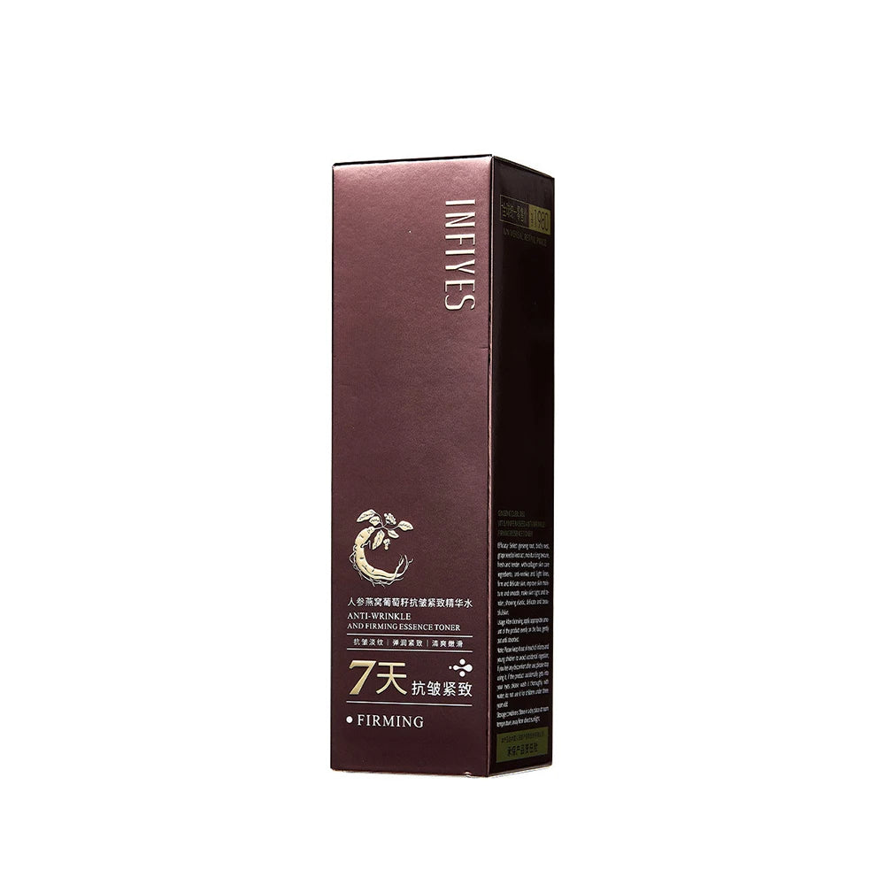 Ginseng Bird's Nest Grape Seed Firming Essence Water Beauty Facial Moisturize Tighten Delicate Smooth Korean Skincare Face Toner