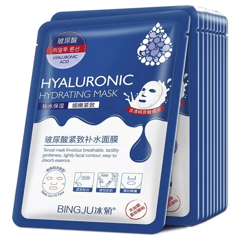 Sheet mask with hyaluronic acid for pore refinement