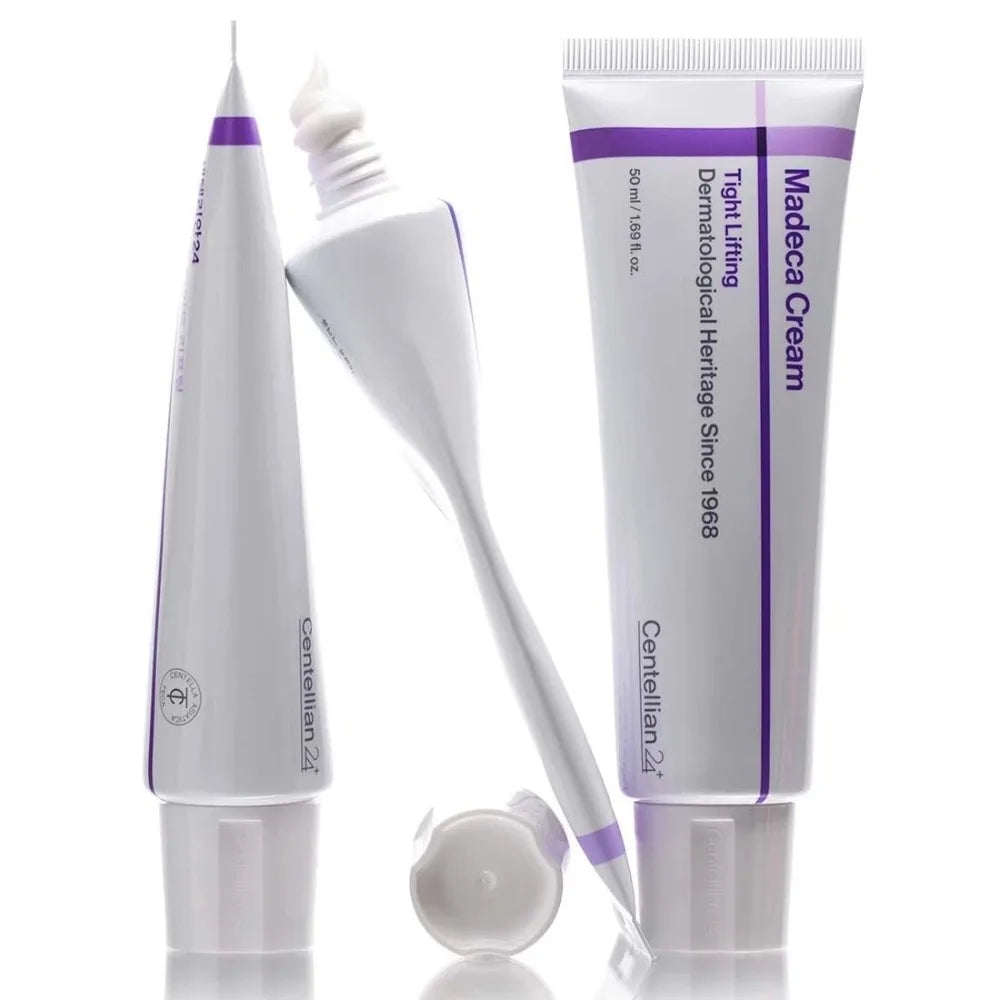Firming facial cream jar for improved skin elasticity