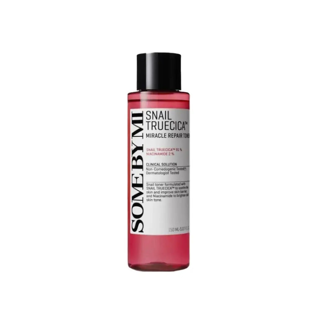Toner bottle with AHA, BHA, and PHA exfoliating acids for smoother skin