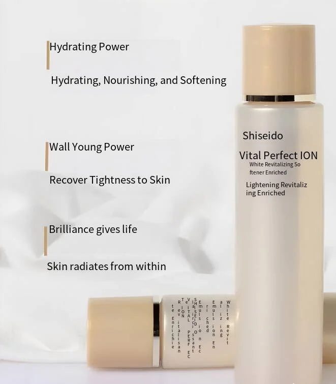 Travel-size facial lotion and emulsion duo with pump bottles