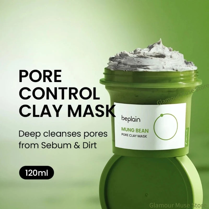 BEPLAIN Mung Bean Pore Refining Skincare Set — Mung Bean — Serum applied on skin pore refining demo