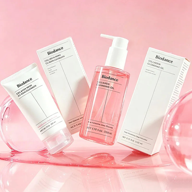 Gel toner pads in a jar with ampoule serum for deep hydration and brighter skin