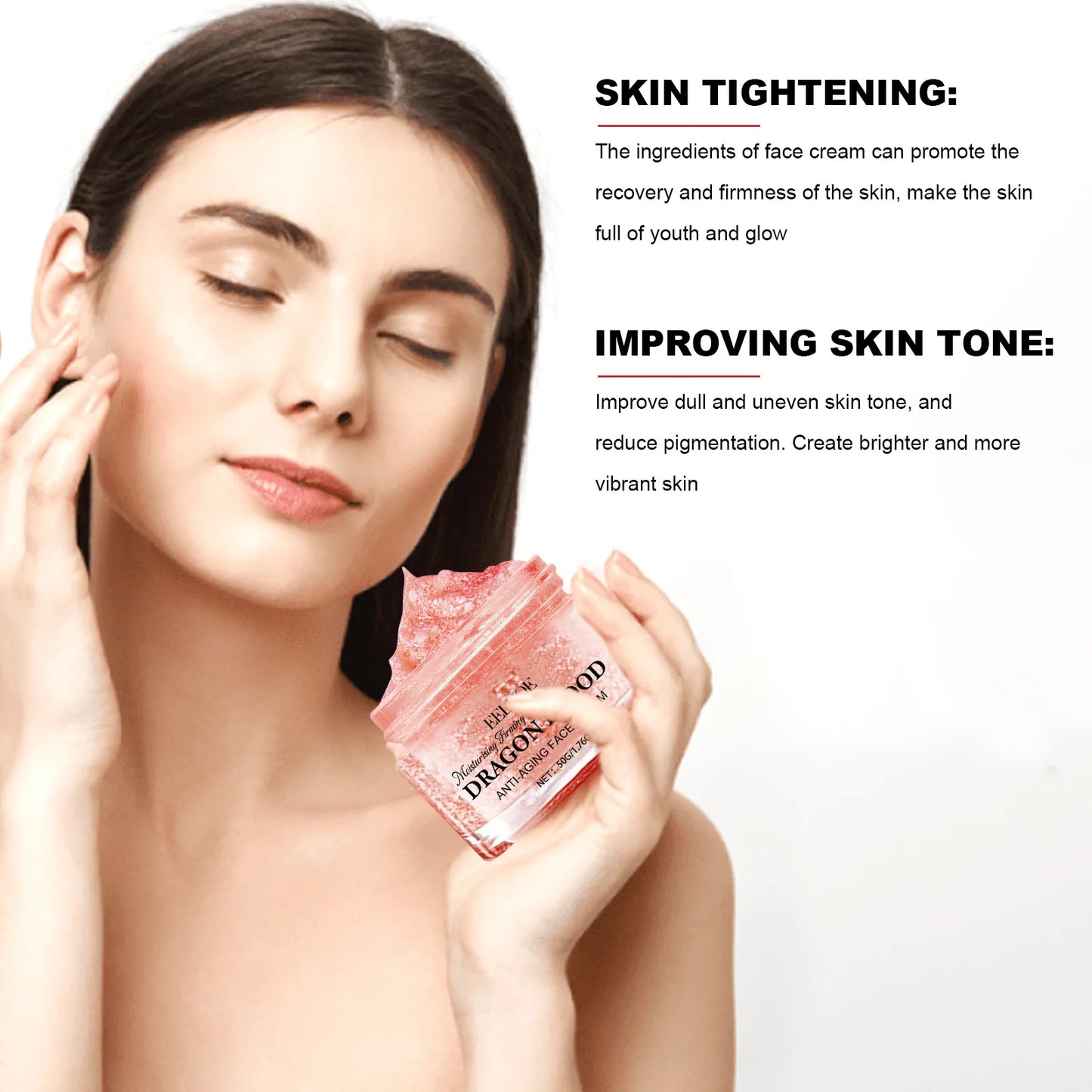 EELHOE Dragon Blood Facial Cream — Dragon Blood Resin — Before and after pore minimizing result