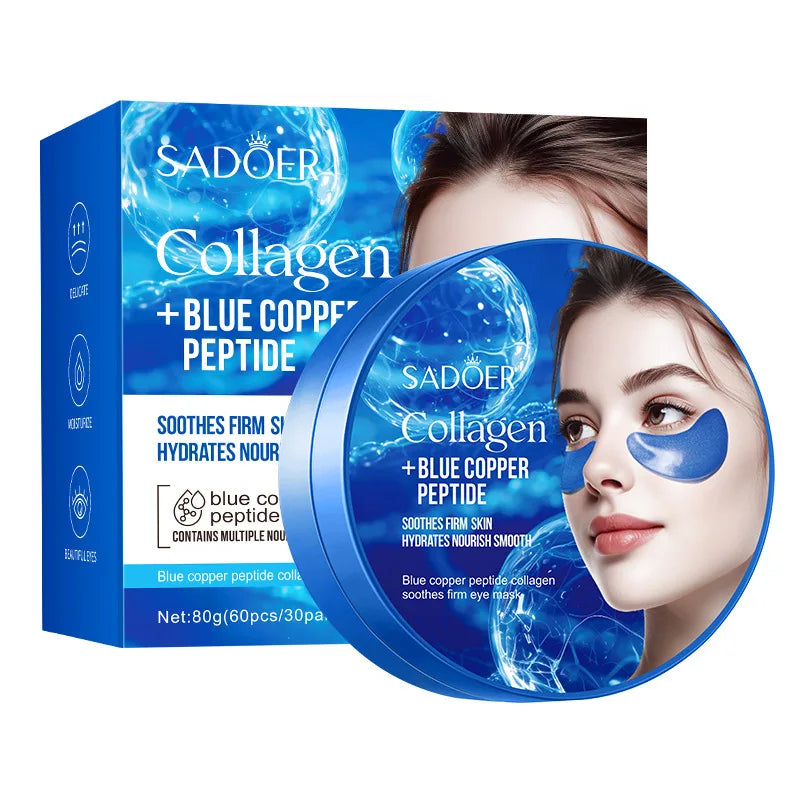 Crystal eye mask patches in a jar for de-puffing and dark circles.