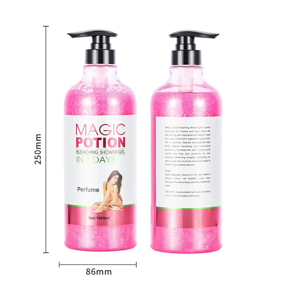 Magic Potion Perfume Shower Gel front and back bottle labels