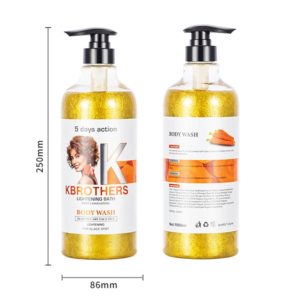 K Brothers Body Wash front and back bottle labels