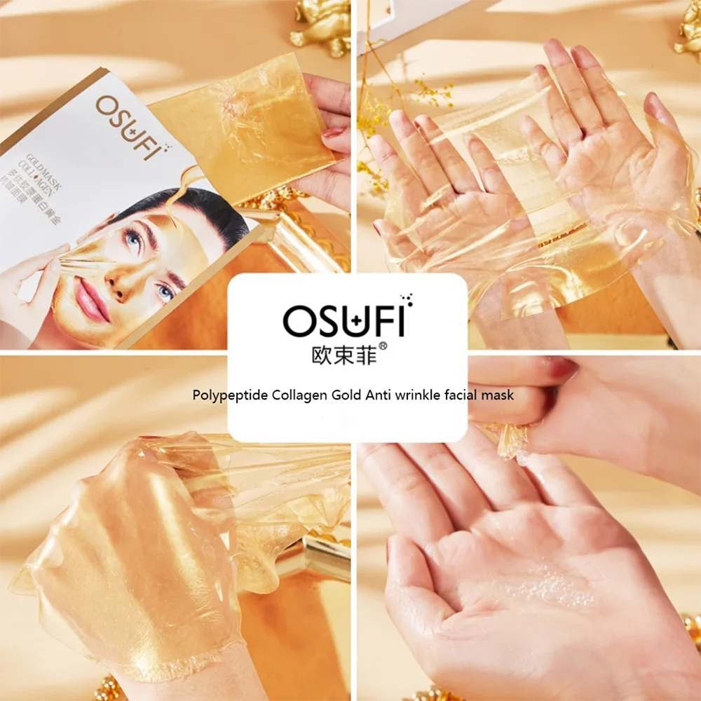 OSUFI Polypeptide Collagen Gold Anti Wrinkle Facial Masks Firming Soothing Repair Facial Care Face Mask Korea Skincare Products