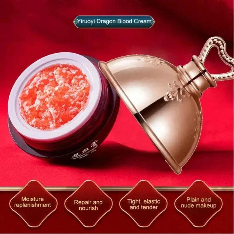 Jar of brightening lifting cream with dragon's blood extract