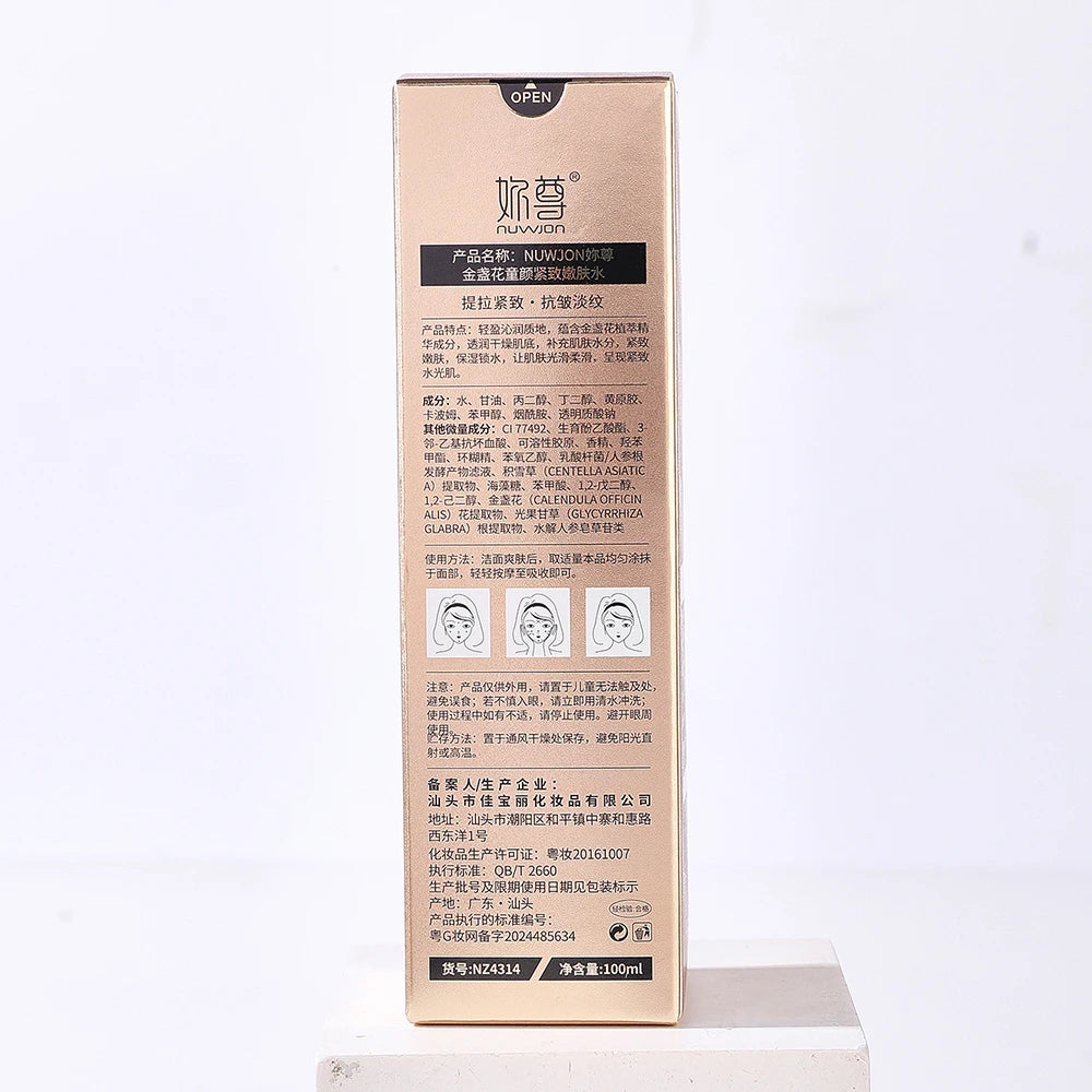 NUWJON Calendula toner NZ4314 carton label showing100ml