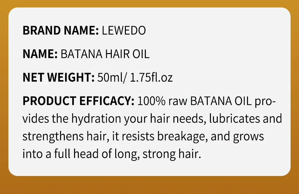 Bottle of pure batana oil for hair growth and nourishment