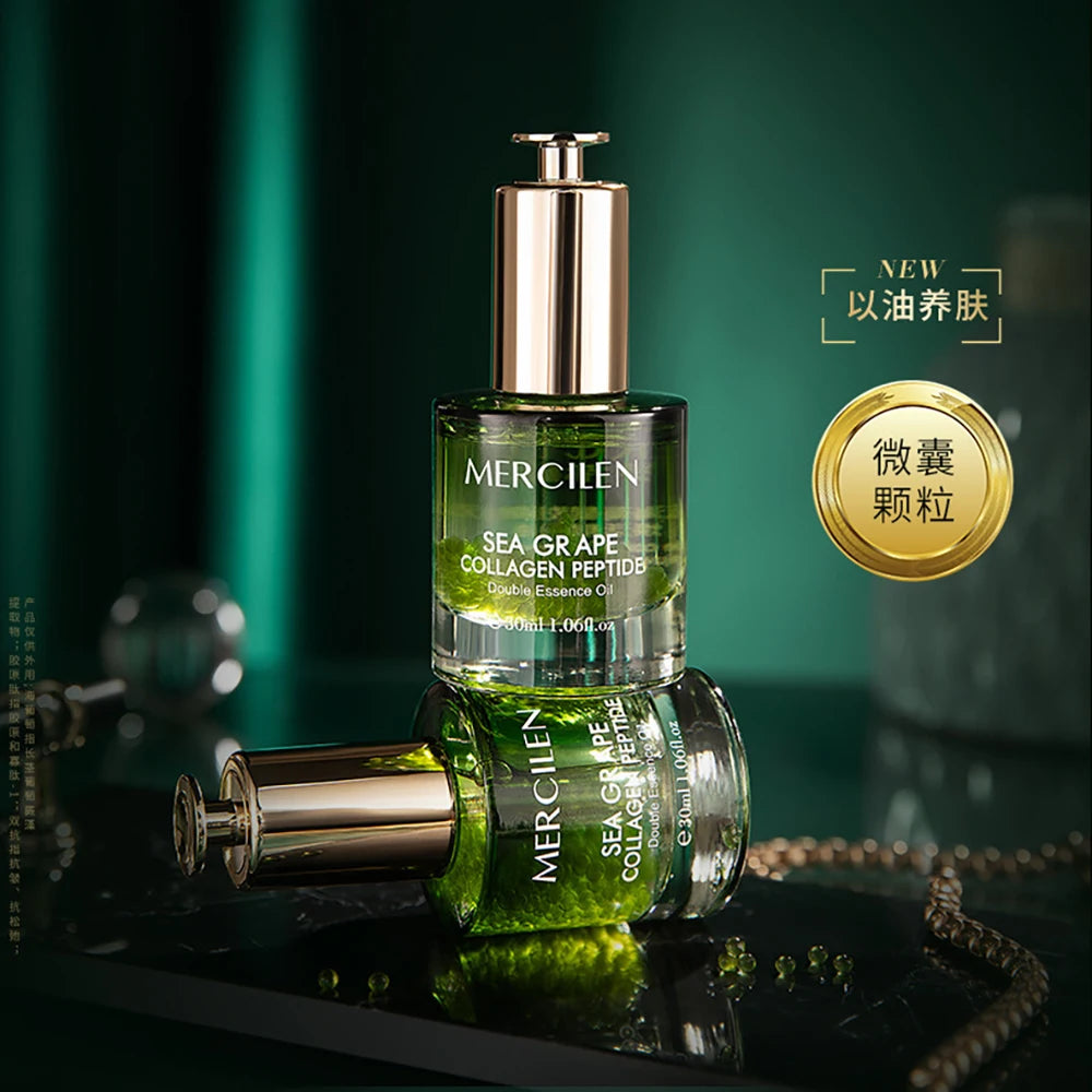 MERCILEN Sea Grape — Collagen Peptide — Essence oil product front view with dropper