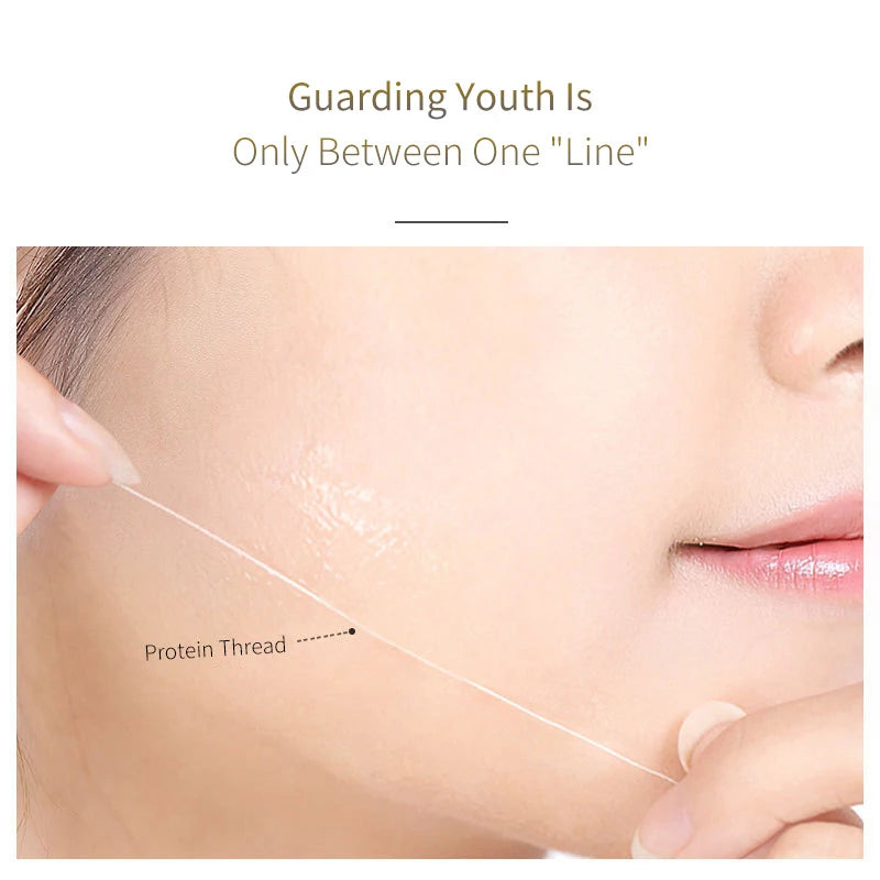 Gold protein peptide lifting face serum bottle for skincare