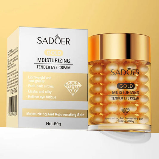 Jar of 24K golden eye cream for dark circles and wrinkles