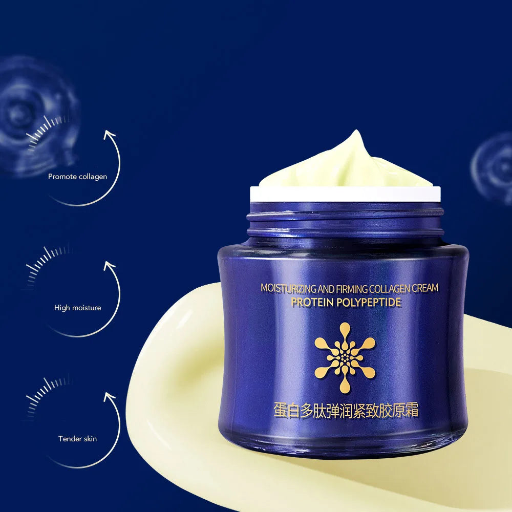 Protein Peptide Elastic Firming Collagen Cream Moisturizing Reduce Fine Lines Brightening Skin Beauty Face Cream Korea Skincare
