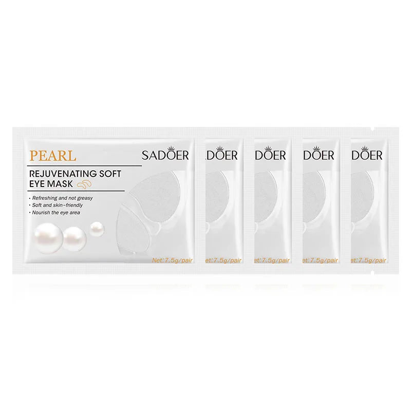 Pearl eye mask patches for reducing dark circles and eye bags, moisturizing and firming under-eye skin.