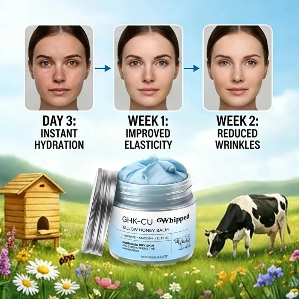 OUHOE Copper Peptide Manuka Honey Blue Balm — Copper Peptide & Manuka Honey — Before and after skin repair results