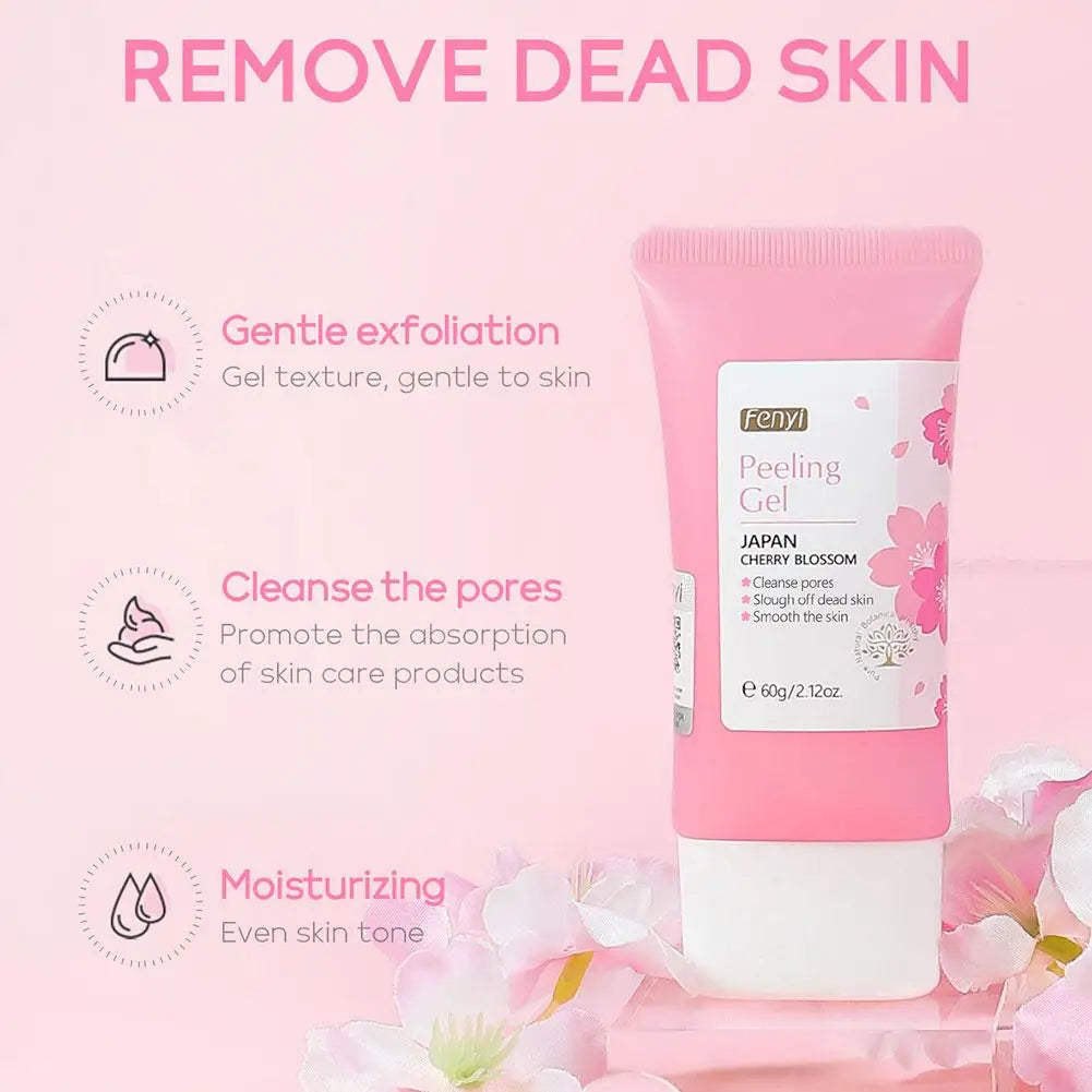 FENYI Cherry Blossom Exfoliating Face Scrub — Cherry Blossom — Scrub texture and exfoliating particles detail