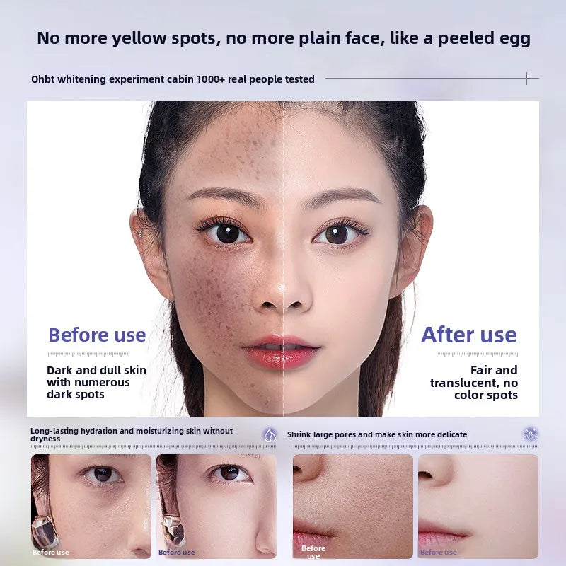 Jar of bearberry whitening moisturizing cream with niacinamide for anti-spot firming and wrinkle reduction.