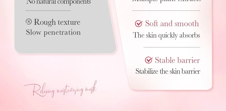 Pink aloe hydrating nourishing sheet mask pack