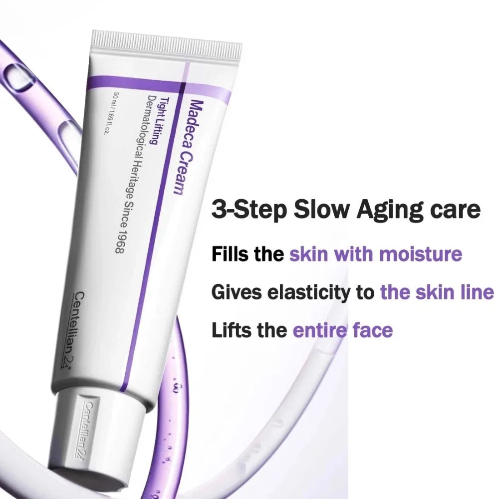 Jar of tight lifting facial cream with polypeptide formula to improve elasticity