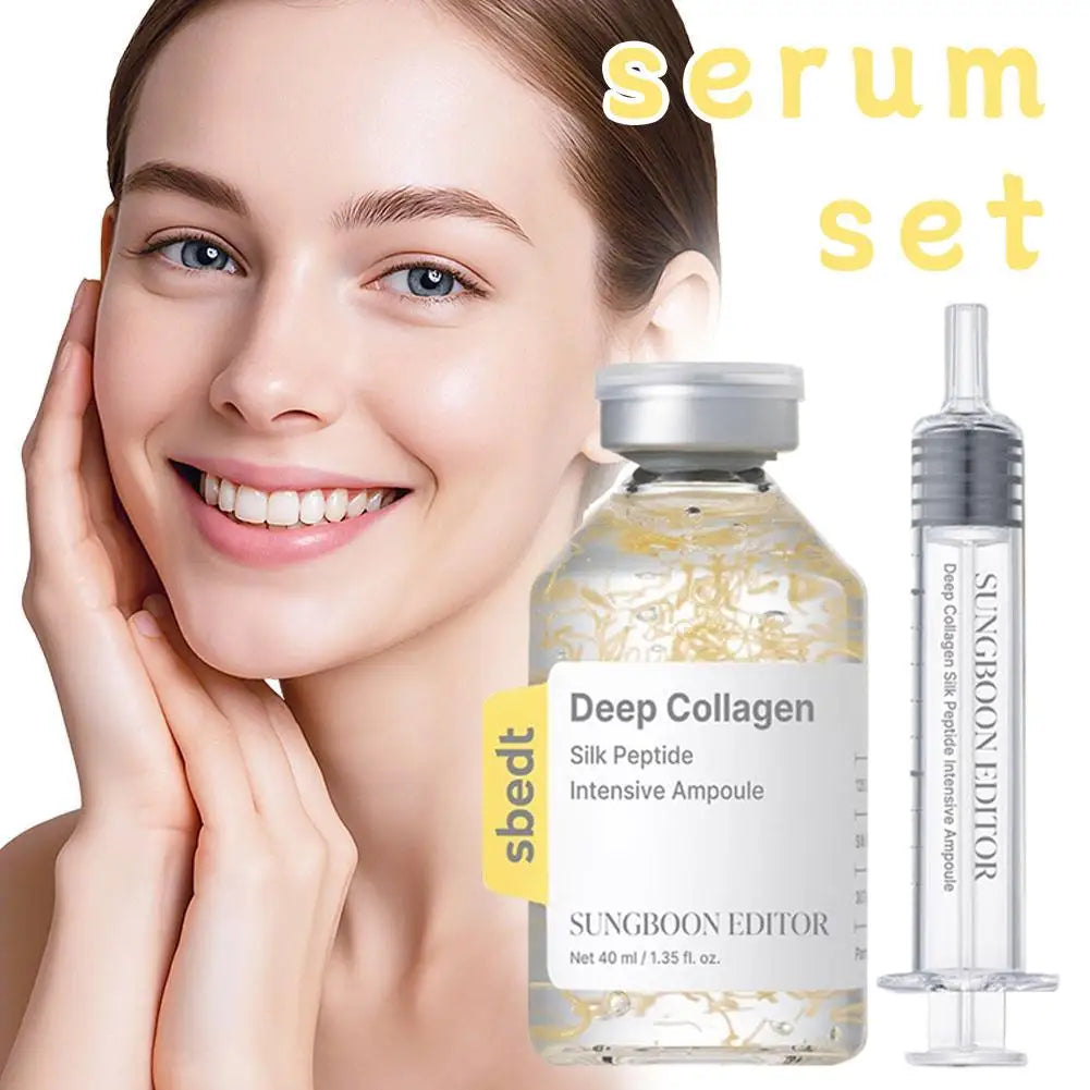 Collagen peptide face serum ampoule bottle for firming and lifting skin
