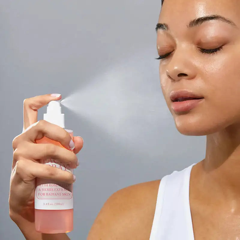 100ml rose water herbal face mist spray bottle for hydrating and refreshing skin