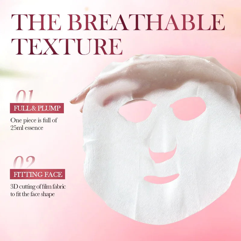 Single-use hydrating aloe sheet mask in pink sachet