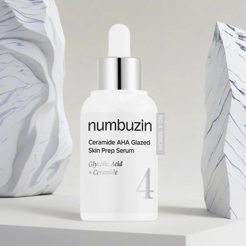 NUMBUZIN No.2 No.3 & No.4 Serum Set — PDRN Retinol Ceramide — No.4 Ceramide AHA bottle front view close-up
