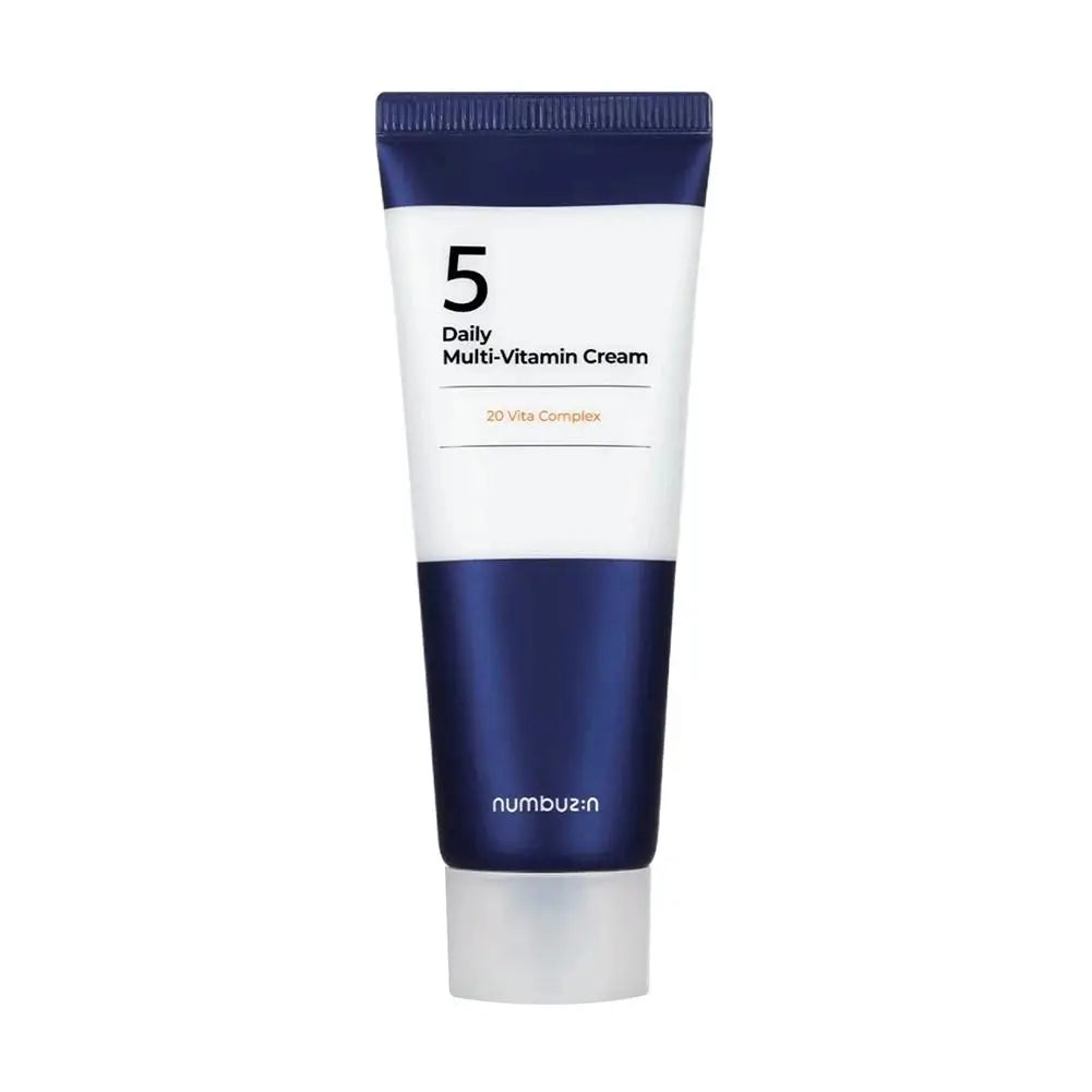 NUMBUZIN No.5 Daily Multi-Vitamin Brightening Cream — 20 Vita Complex — Complete product and packaging set view