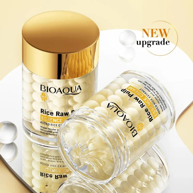Rice extract face cream jar for moisturizing brightening and firming