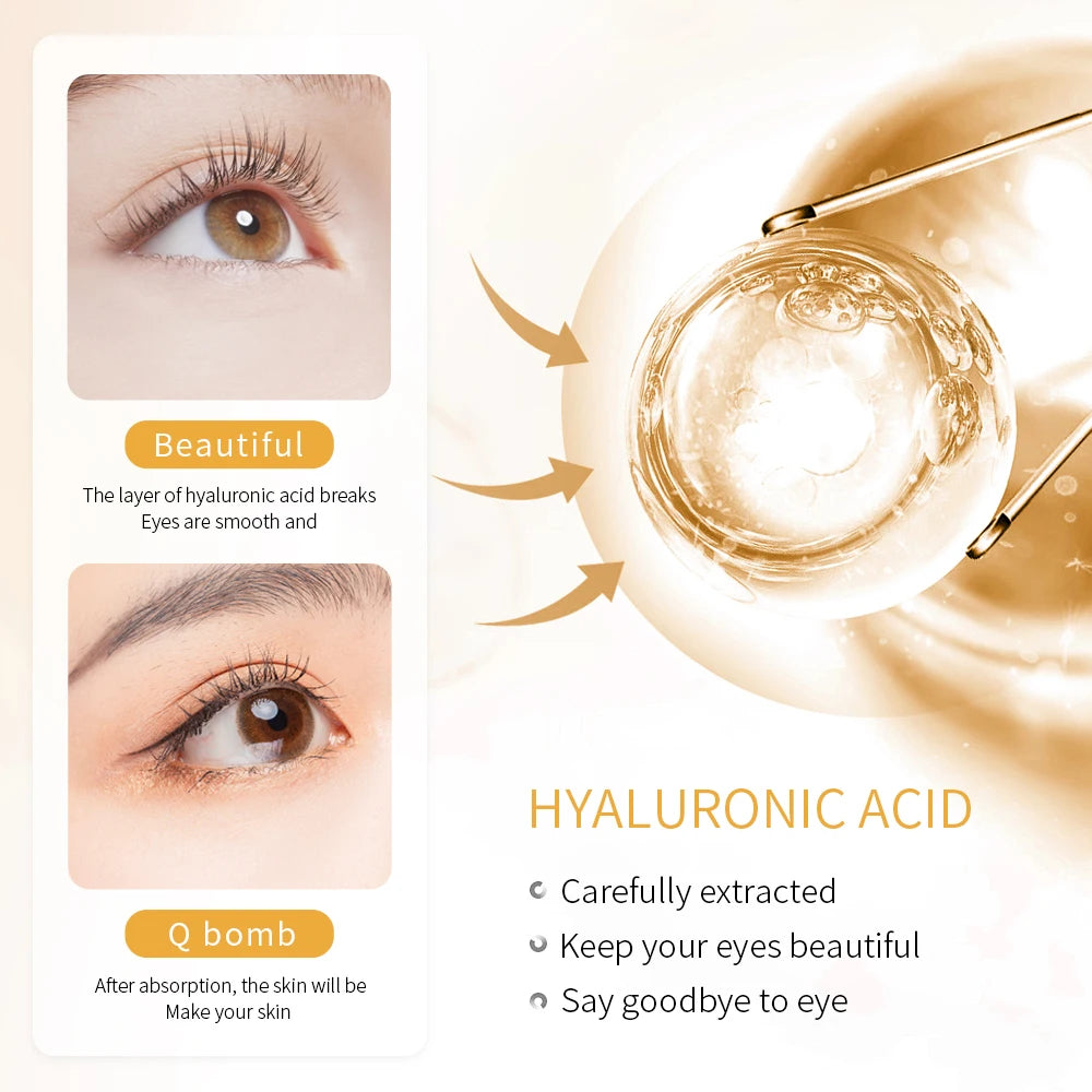 SADOER 24K Golden Eye Cream Anti Dark Circles Wrinkles Moisturizing Hydrating Anti-aging Creams Eyes Skin Care