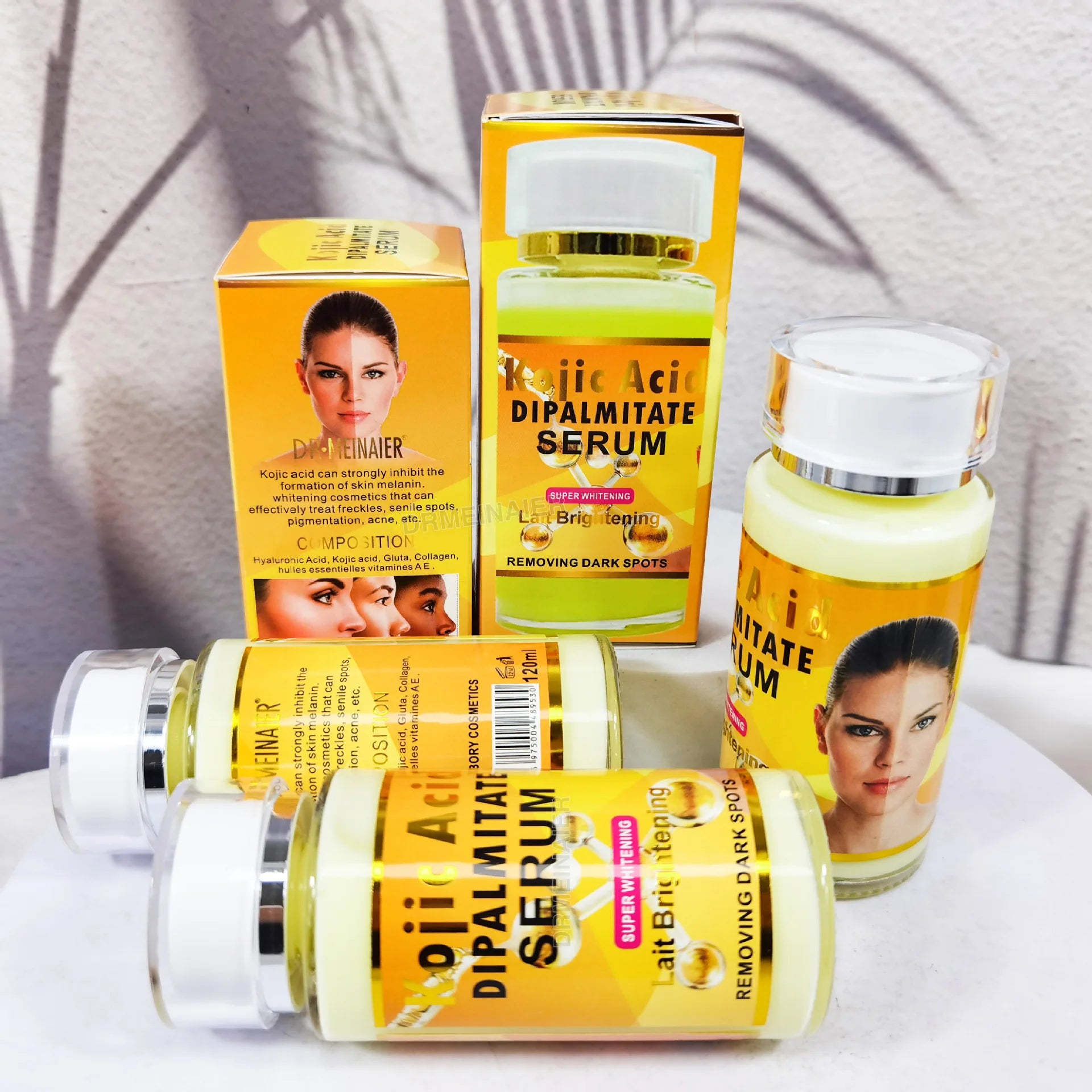 Kojic acid serum with vitamin C and glutathione targeting dark spots