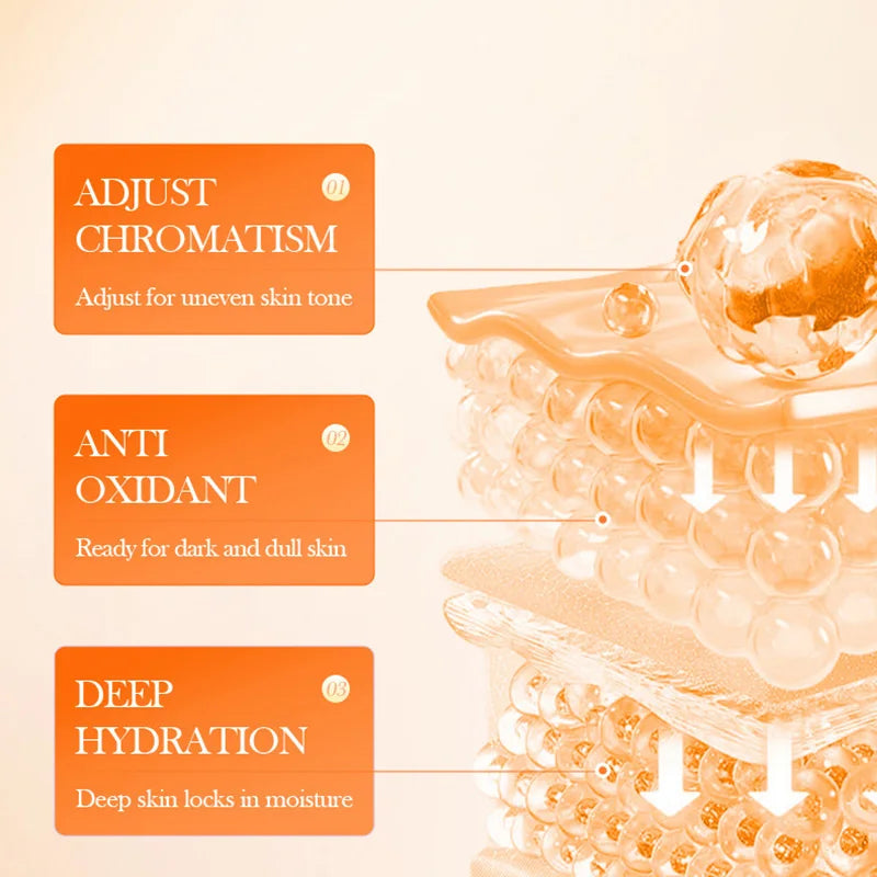 Vitamin C face cream jar for firming, moisturizing, brightening and hydrating skin