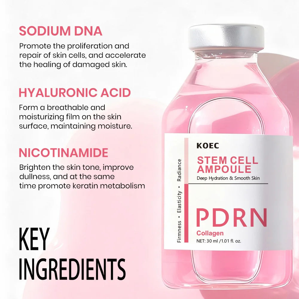 Collagen lifting ampoule serum bottle with dropper for skin care