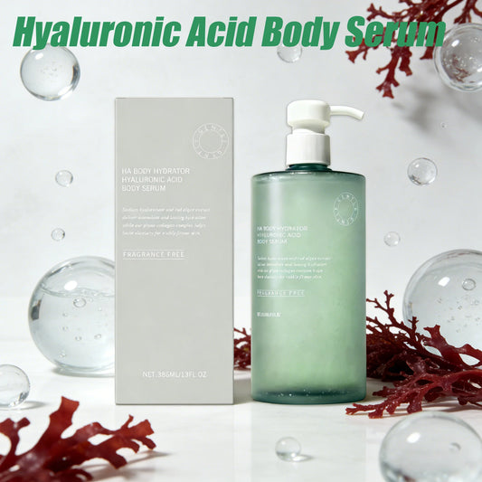 Hyaluronic acid body serum pump bottle for deep hydration and smooth skin
