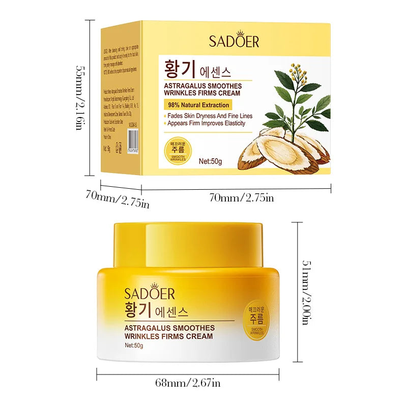 Jar of astragalus firming moisturising face cream with smooth texture