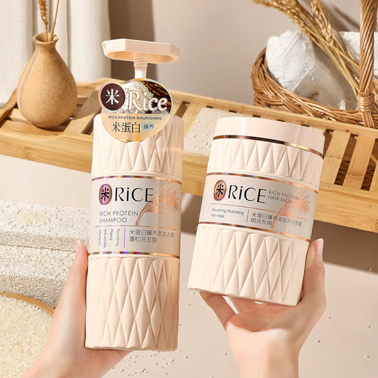 Rice Protein Dandruff Removal Shampoo & Hair Mask Care Set