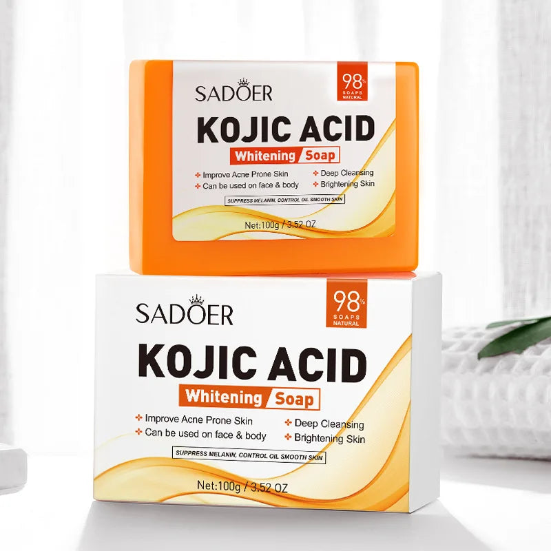 SADOER Kojic Acid Handmade Soap — Daily Cleansing Bar — product gallery image 2